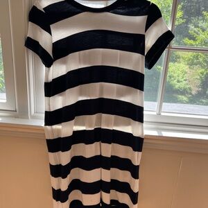 Thread & Supply Blue and White Raglan T-Shirt Dress